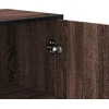 Highboard Rudas ąžuolas 35,5x35x139 cm Mediena ir metalas