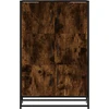 Highboard Rūkytas ąžuolas 68x35x106,5 cm Mediena ir metalas