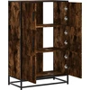 Highboard Rūkytas ąžuolas 68x35x106,5 cm Mediena ir metalas