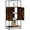 Highboard rūkytas ąžuolas 68x35x139 cm Mediena ir metalas