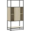 aukšta lenta Sonoma ąžuolas 68x35x139 cm Mediena ir metalas