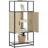 aukšta lenta Sonoma ąžuolas 68x35x139 cm Mediena ir metalas