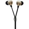 Auksinės in-ear ausinės su skaidriu laido fiksatoriumi