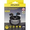 Awei T50 Pro ausinių pakuotė su techniniais parametrais