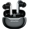 Bluetooth 5.3 TWS ausinės + AWEI Docking Station (T50) juodos spalvos