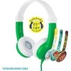 Buddyphones Ausinės vaikams 3+, 85dB, su mikrofonu Connect žalia