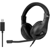 Ausinės C-Tech C-TECH Ausinės MHS-05U USB do PC juoda