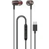 Dudao X1PROT į ausis įkišamos laidinės USB-C ausinės 1.2 m – juodos spalvos