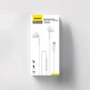 Dudao X3C+ su laidu USB-C In-Ear ausinės 1.2m – baltos spalvos