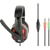 Žaidimų ausinės Gembird GHS-03, 2x 3.5mm, Juoda-raudona