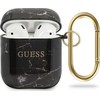 Guess GUACA2TPUMABK AirPods 1/2 cover juoda/juodas Marble Collection