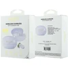 OWS ausinės Guess Metalic Finish Electropated Parts Classic Logo violetinės spalvos