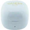 Ausinės TWS Guess Script Metal Logo turquoise