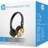 HP DHH-1206 Juodas ausinės su mikrofonu, przewodowa, juoda-auksinė, klasyczna typ 3,5mm jack