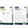 JELLICO su laidu ausinės EP2A USB-C su mikrofonu 1.2M Baltas