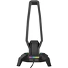 Rampage Stojak na ausinės IGRIS RGB USB, USB-C, juoda