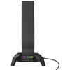 Rampage Stojak na ausinės IGRIS RGB USB, USB-C, juoda
