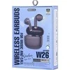 REMAX Cozybuds W-26 5.4 belaidės ausinės muzikai ir skambučiams, Juoda