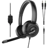 „Speedlink Metis“ stereo ausinės, 3,5 mm lizdas su Y formos adapteriu, juodos
