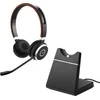 Jabra Evolve 65 SE UC Stereo Belaidės ausinės su mikrofonu, Bluetooth, Charging Stovas