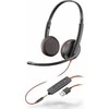 Hewlett Packard (HP) Poly BLACKWIRE,C3225 USB-A Poly USB-A Ausinės Su mikrofonu Juodas USB Type-A su laidu