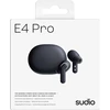 Sudio Ausinės | E4 Pro | Bluetooth | Į ausis kišamos | Mikrofonas | Vidurnakčio juoda | Triukšmo slopinimas | Triukšmo mažinimas