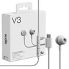 Ausinės Sudio Earbuds | V3 | USB-C | į ausis įkišamos | Mikrofonas | Pilkas Baltas