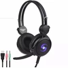 Kubite T-591 žaidimų ausinės 40 m tvarkyklės 1,8 m laidas 2 x 3,5 mm garso / mikrofonas + USB juodas
