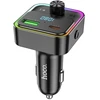 Automobilinis įkroviklis Hoco QC3.0 PD 30W su FM siųstuvu E81 juodas