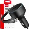 Automobilinis įkroviklis su ištraukiamu C kabeliu, Lightning ir USB-C 12/24V 60W AMIO-04370