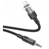 Kabelis AUX Jack 3,5 mm - Lightning Hoco 1,2 m UPA27 juodas