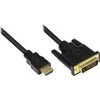 Good Connections 1m HDMI/DVI-D - 1 m - HDMI - DVI-D - Kištukas - Kištukas - Auksinis