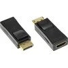 AV adapteris Alcasa HDMI - DisplayPort F/M, juodas
