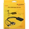 DELOCK VGA į HDMI adapterį su garsu