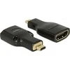 DELOCK Adapteriai Didelės spartos HDMI su eternetu – HDMI Micro-D vyriškas > HDMI-A moteriškas 4K juodas