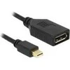 DELOCK Adapteris mini Displayport male > Displayport female juodas
