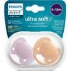 Philips AVENT SCF091/33 čiulptukas Ultra Soft 6-18m oranžinis/violetinis