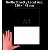 AVERY Etykiety universalus 210x148 mm balta med Ultragrip - (65 ark x 2 vnt.)