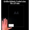 AVERY Etykiety universalus 70x37 mm balta su Ultragrip + 30% dodatkowa zawartość (65 ark x 24 vnt.)