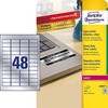 Avery ETIKETĖS ZF L6009-8 45,7X21,2 MM SIDABARAS, 8 LAPŲ
