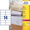 Avery Zweckform „Avery L7163-100“, baltas, apvalus stačiakampis, permanentinis, DIN A4, popierius, lazeris