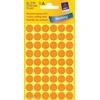 Lipdukai Avery Zweckform, apvalūs, Ø12mm, 270vnt pakuotėje, oranžinės spalvos