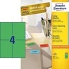 Lipnios etiketės Avery Zweckform, 105x148mm, 4 etiketės lape, 100 lapų, žalios spalvos