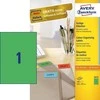 Lipnios etiketės Avery Zweckform, A4, 210x297mm, 1 etiketė lape, 100 lapų, žalios spalvos