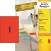 Avery Zweckform spalvotos etiketės 210 x 297 mm raudona (3470)