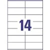 Lipnios etiketės Avery Zweckform, A4, 105x42,3mm, 14 etikėčių lape, be rėmelio, 100 lapų, baltos spalvos