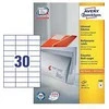 Lipnios etiketės Avery Zweckform, A4, 70x29,7mm, 30 etikečių lape, be rėmelio, 100 lapų, baltos spalvos