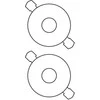 Avery Zweckform ETYK.ZF 6043 DIA.117 CD balta 25ARK ETYKIETA - 6043-25
