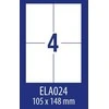 Avery Zweckform LABEL. ZF ECONOMY 105X148MM 024 100ARK E100 ELA024 ETIKETĖ - ELA024