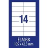 Avery Zweckform LABEL. ZF ECONOMY 105X42,3MM 038 100ARK E100 ELA038 ETIKETĖ - ELA038